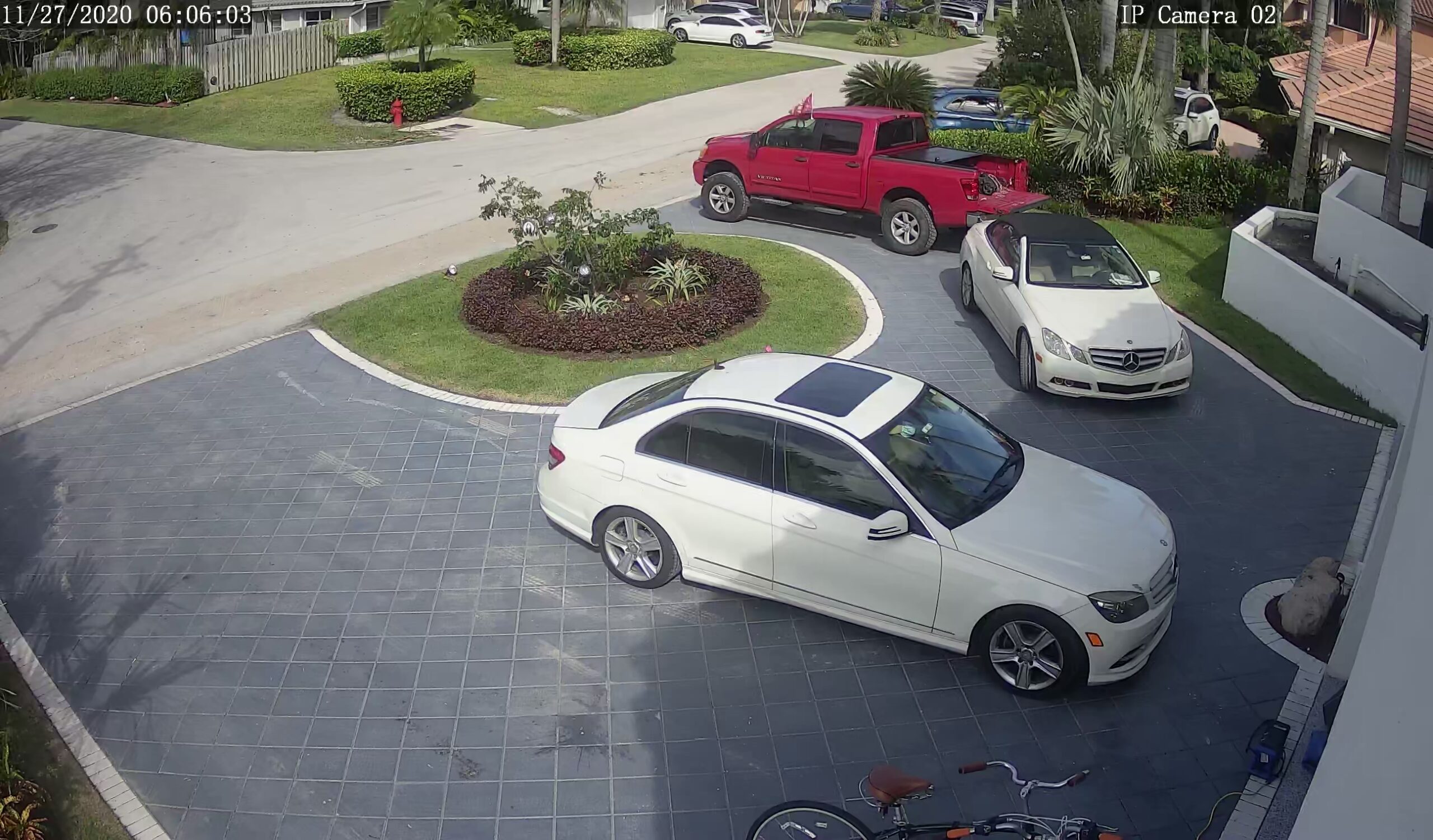 Security camera monitoring a home entrance in South Florida